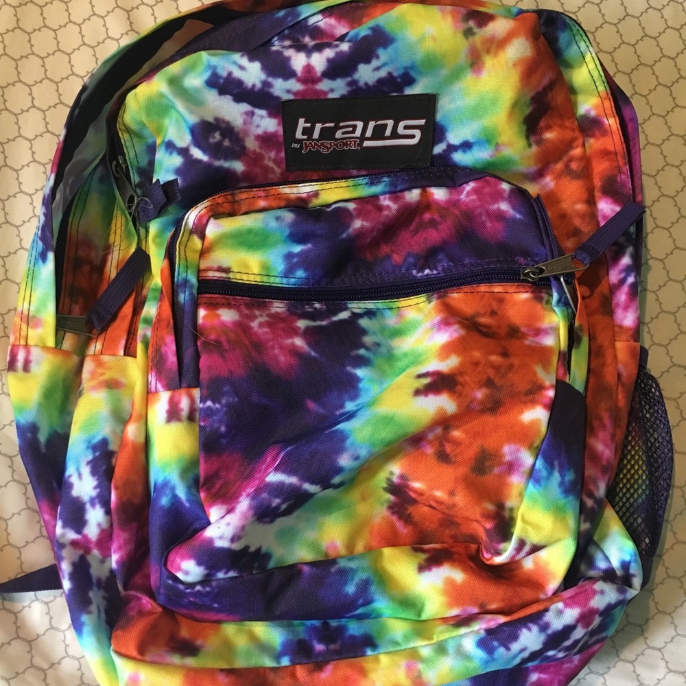 Rainbow Tye dye Jansport backpack